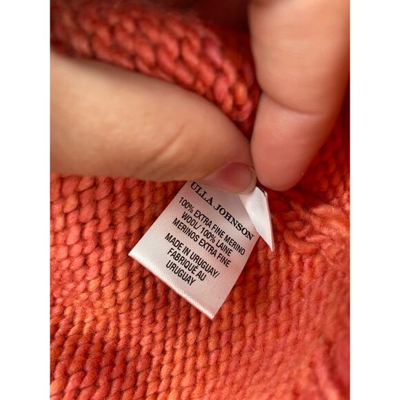 Ulla Johnson Ciel Merino Wool Knit Pink Floral Embellished Sweater Size 4 - Picture 7 of 7